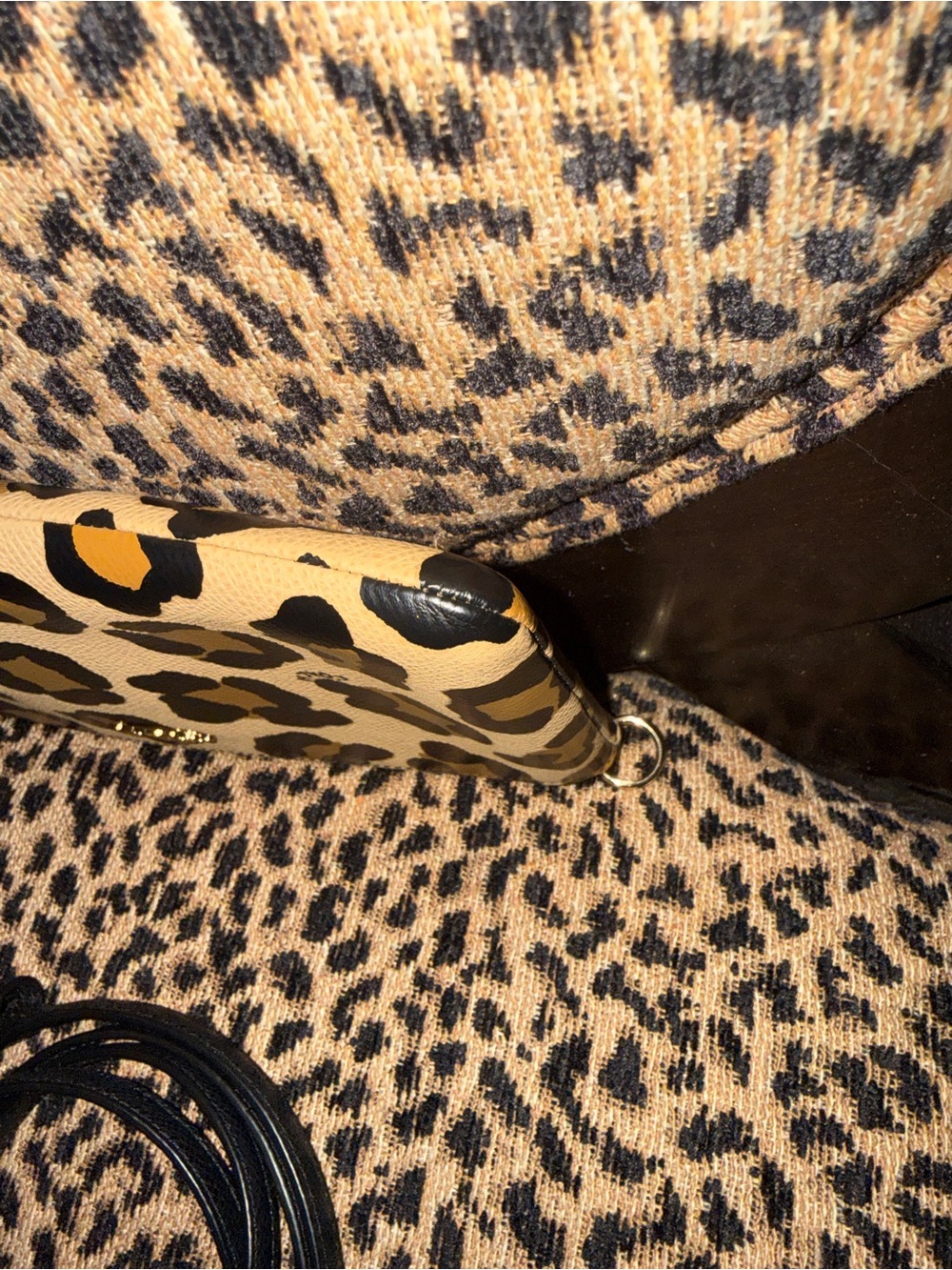 Coach Leopard Print Crossbody Bag in Tan and Black - Picture 13 of 16